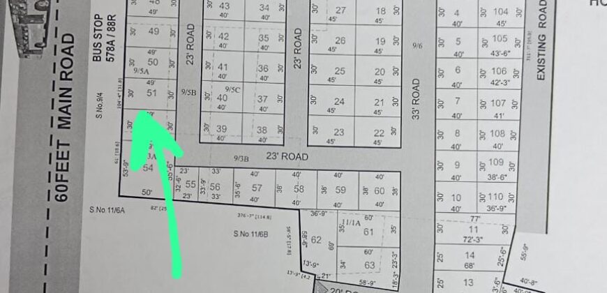 Plot for sale In Nallur village , 11 km from thambaram